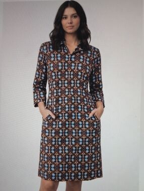 J. McLaughlin Dress “Berlin” In Atlas Tile